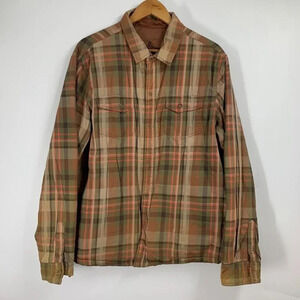 Prana Rhody Reversible Flannel Lined Plaid Work Style Jacket Size L